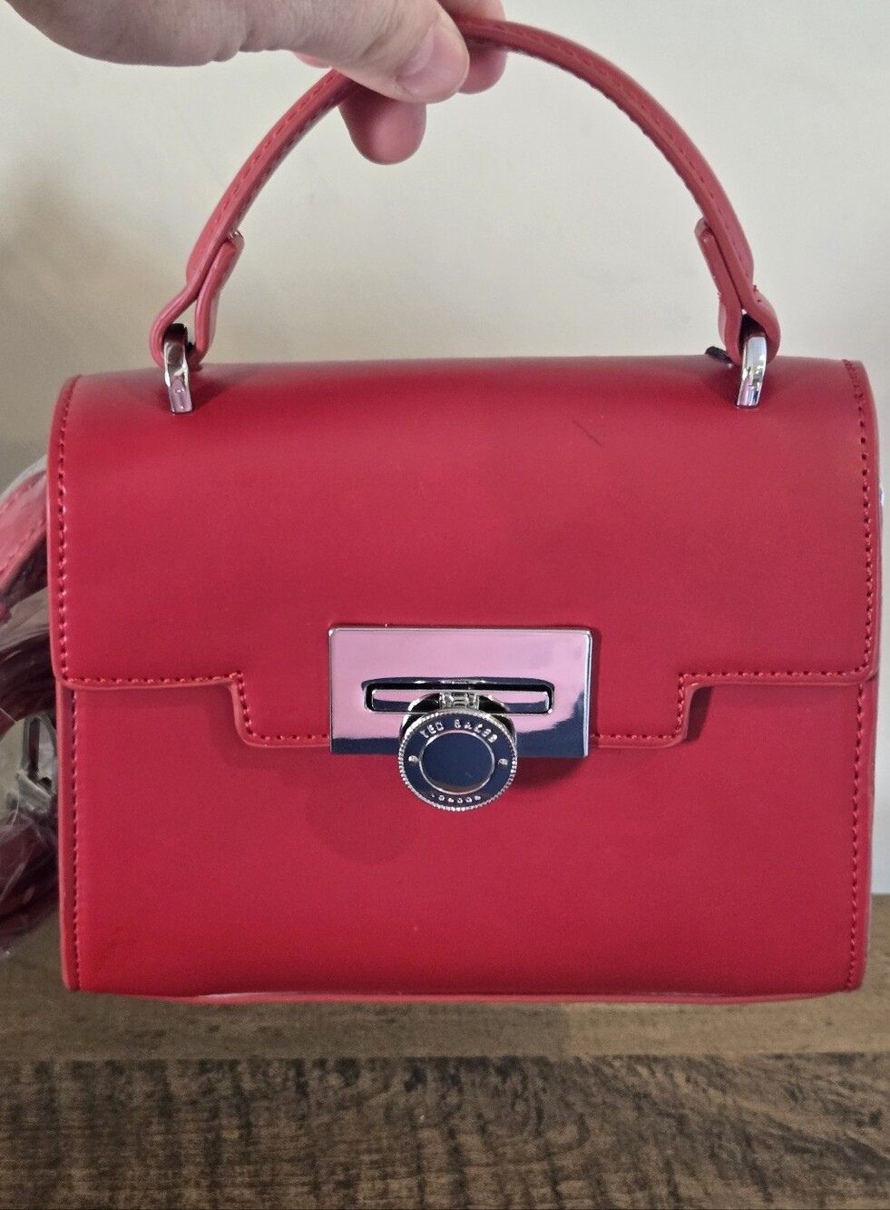 Ted Baker red lili top hand satchel bag
